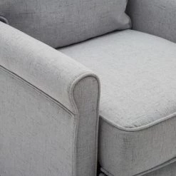 HAPPYSHOPPING Fauteuil Inclinable TV Gris Clair Tissu -Pas Cher Fauteuil Magasin 39705331 3