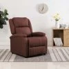 HAPPYSHOPPING Fauteuil Inclinable TV Marron Tissu -Pas Cher Fauteuil Magasin 39705573 1