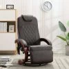 HAPPYSHOPPING Fauteuil De Massage TV Marron Similicuir
