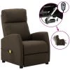 ASUPERMALL Fauteuil De Massage Inclinable Electrique Marron Tissu