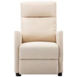 ASUPERMALL Fauteuil De Massage Inclinable Electrique Creme Tissu -Pas Cher Fauteuil Magasin 39705703 2