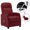 ASUPERMALL Fauteuil Inclinable Electrique De Massage Bordeaux Similicuir