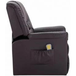 HAPPYSHOPPING Fauteuil Inclinable De Massage Marron Similicuir 9 HAPPYSHOPPING Fauteuil Inclinable De Massage Marron Similicuir -Pas Cher Fauteuil Magasin 39705906 3