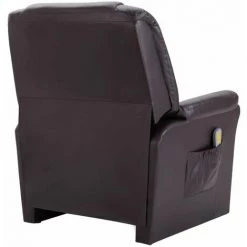 HAPPYSHOPPING Fauteuil Inclinable De Massage Marron Similicuir 10 HAPPYSHOPPING Fauteuil Inclinable De Massage Marron Similicuir -Pas Cher Fauteuil Magasin 39705906 4