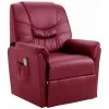 HAPPYSHOPPING Fauteuil De Massage Rouge Bordeaux Similicuir