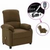 ASUPERMALL Fauteuil De Massage Inclinable Electrique Marron Tissu