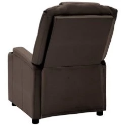 ASUPERMALL Fauteuil Inclinable Marron Similicuir -Pas Cher Fauteuil Magasin 39744976 5