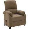 ASUPERMALL Fauteuil De Massage Inclinable Taupe Tissu 2 ASUPERMALL Fauteuil De Massage Inclinable Taupe Tissu -Pas Cher Fauteuil Magasin 39745354 1