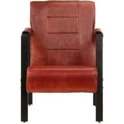 ASUPERMALL Fauteuil 60x80x87 Cm Marron Fonce Cuir De Chevre Veritable 9 ASUPERMALL Fauteuil 60x80x87 Cm Marron Fonce Cuir De Chevre Veritable -Pas Cher Fauteuil Magasin 39745496 3