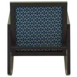 SIGNATURE Fauteuil Rocking Chair Bleu 58x71x82cm - Imprimé -Pas Cher Fauteuil Magasin 39890181 4