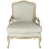 SIGNATURE Fauteuil Louis XV Chêne Massif 74x97x70cm - Lin