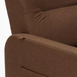 LE ROI DU RELAX Fauteuil Inclinable Relax 4 Roues Avec Repose-pieds En Tissu Beautiful | Couleur: Marron -Pas Cher Fauteuil Magasin 40008342 5