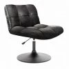 HOME DÉCO FACTORY Fauteuil Tissu Noir - Style Industriel - L 89 X P 39 X H 66 Cm