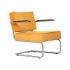 ZUIVER Fauteuil Lounge Jaune - RIDGE LOUNGE RIB
