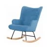 M-S Fauteuil à Bascule 68x92x100 Cm En Tissu Bleu - JOFFRY -Pas Cher Fauteuil Magasin 40093064 1