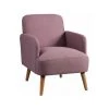 M-S Fauteuil 63x75x79 Cm En Tissu Violet - PORTLAND