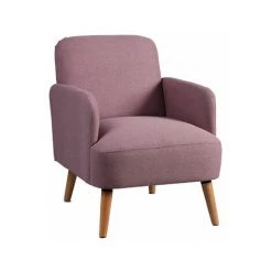 M-S Fauteuil 63x75x79 Cm En Tissu Violet - PORTLAND