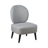 M-S Fauteuil 59x66x86 Cm En Tissu Gris Clair Et Pieds En Bois - BEWEY -Pas Cher Fauteuil Magasin 40097356 1