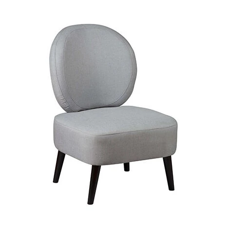 M-S Fauteuil 59x66x86 Cm En Tissu Gris Clair Et Pieds En Bois - BEWEY 3 M-S Fauteuil 59x66x86 Cm En Tissu Gris Clair Et Pieds En Bois - BEWEY