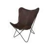M-S Chaise Papillon 76x43x92 Cm En Cuir Et Métal -Pas Cher Fauteuil Magasin 40098914 1