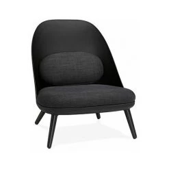 M&S Fauteuil 74x66x76 Cm Avec Coussin Noir