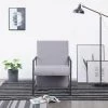 HAPPYSHOPPING Fauteuil Gris Clair Tissu 2 HAPPYSHOPPING Fauteuil Gris Clair Tissu -Pas Cher Fauteuil Magasin 40196723 1