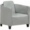 HAPPYSHOPPING Fauteuil Gris Cuir Veritable 1 HAPPYSHOPPING Fauteuil Gris Cuir Veritable -Pas Cher Fauteuil Magasin 40199946 1