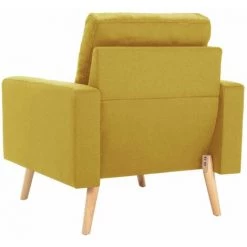 HAPPYSHOPPING Fauteuil Jaune Tissu 11 HAPPYSHOPPING Fauteuil Jaune Tissu -Pas Cher Fauteuil Magasin 40208066 5