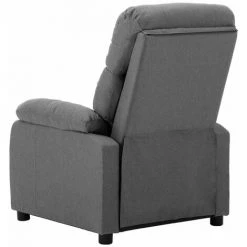 HAPPYSHOPPING Fauteuil Inclinable Gris Clair Tissu -Pas Cher Fauteuil Magasin 40225806 4