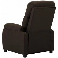 HAPPYSHOPPING Fauteuil De Massage Marron Fonce Tissu -Pas Cher Fauteuil Magasin 40226760 5