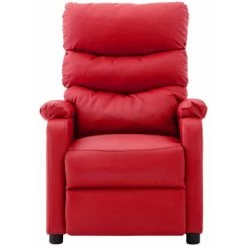 HAPPYSHOPPING Fauteuil De Massage Inclinable Rouge Similicuir -Pas Cher Fauteuil Magasin 40228231 3