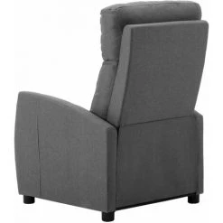 HAPPYSHOPPING Fauteuil Inclinable Gris Clair Tissu 10 HAPPYSHOPPING Fauteuil Inclinable Gris Clair Tissu -Pas Cher Fauteuil Magasin 40228423 4