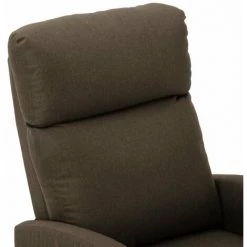 HAPPYSHOPPING Fauteuil De Massage Inclinable Marron Tissu -Pas Cher Fauteuil Magasin 40229077 5