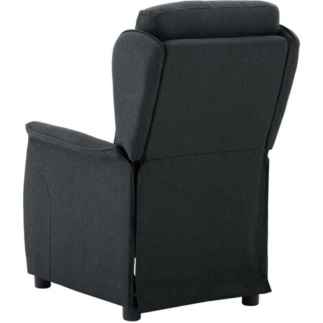HAPPYSHOPPING Fauteuil Inclinable Gris Fonce Tissu 7 HAPPYSHOPPING Fauteuil Inclinable Gris Fonce Tissu – Image 5