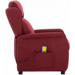 HAPPYSHOPPING Fauteuil Inclinable De Massage Rouge Bordeaux Tissu 9 HAPPYSHOPPING Fauteuil Inclinable De Massage Rouge Bordeaux Tissu -Pas Cher Fauteuil Magasin 40236205 3