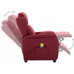 HAPPYSHOPPING Fauteuil Inclinable De Massage Rouge Bordeaux Tissu 10 HAPPYSHOPPING Fauteuil Inclinable De Massage Rouge Bordeaux Tissu -Pas Cher Fauteuil Magasin 40236205 4