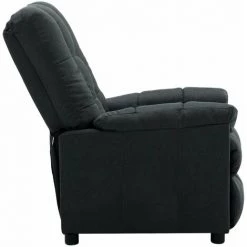 HAPPYSHOPPING Fauteuil Inclinable Gris Fonce Tissu 10 HAPPYSHOPPING Fauteuil Inclinable Gris Fonce Tissu -Pas Cher Fauteuil Magasin 40236211 4