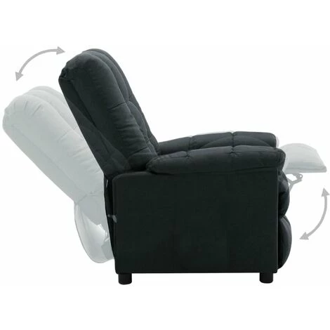 HAPPYSHOPPING Fauteuil Inclinable Gris Fonce Tissu 7 HAPPYSHOPPING Fauteuil Inclinable Gris Fonce Tissu – Image 5
