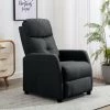 HAPPYSHOPPING Fauteuil Inclinable Gris Fonce Tissu -Pas Cher Fauteuil Magasin 40236213 1