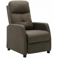 HAPPYSHOPPING Fauteuil Inclinable Taupe Tissu 8 HAPPYSHOPPING Fauteuil Inclinable Taupe Tissu -Pas Cher Fauteuil Magasin 40236220 2