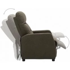 HAPPYSHOPPING Fauteuil Inclinable Taupe Tissu 11 HAPPYSHOPPING Fauteuil Inclinable Taupe Tissu -Pas Cher Fauteuil Magasin 40236220 5