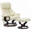 HAPPYSHOPPING Fauteuil De Massage Inclinable Creme Similicuir Et Bois Courbe -Pas Cher Fauteuil Magasin 40236251 1