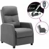 HAPPYSHOPPING Fauteuil Inclinable Electrique Gris Clair Tissu 2 HAPPYSHOPPING Fauteuil Inclinable Electrique Gris Clair Tissu -Pas Cher Fauteuil Magasin 40251727 1