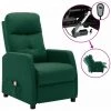 HAPPYSHOPPING Fauteuil Inclinable Electrique De Massage Vert Fonce Tissu -Pas Cher Fauteuil Magasin 40251734 1