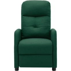 HAPPYSHOPPING Fauteuil Inclinable Electrique De Massage Vert Fonce Tissu -Pas Cher Fauteuil Magasin 40251734 2
