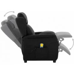 HAPPYSHOPPING Fauteuil Inclinable Electrique De Massage Noir Tissu 8 HAPPYSHOPPING Fauteuil Inclinable Electrique De Massage Noir Tissu -Pas Cher Fauteuil Magasin 40251753 2