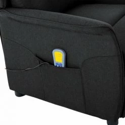 HAPPYSHOPPING Fauteuil Inclinable Electrique De Massage Noir Tissu 11 HAPPYSHOPPING Fauteuil Inclinable Electrique De Massage Noir Tissu -Pas Cher Fauteuil Magasin 40251753 5