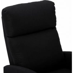 HAPPYSHOPPING Fauteuil De Massage Inclinable Electrique Noir Tissu -Pas Cher Fauteuil Magasin 40251788 5