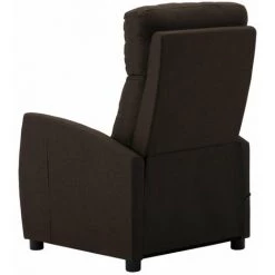 HAPPYSHOPPING Fauteuil De Massage Inclinable Electrique Marron Fonce Tissu -Pas Cher Fauteuil Magasin 40251790 4