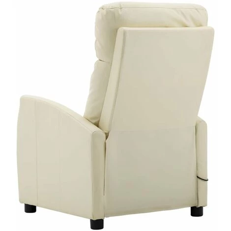 HAPPYSHOPPING Fauteuil Inclinable Electrique De Massage Creme Similicuir 6 HAPPYSHOPPING Fauteuil Inclinable Electrique De Massage Creme Similicuir – Image 4
